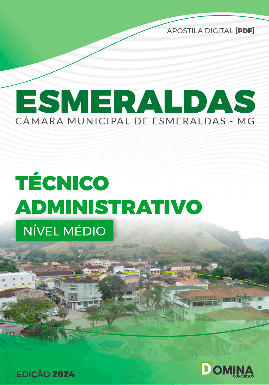 Apostila Técnico Administrativo Câmara Esmeraldas MG 2024