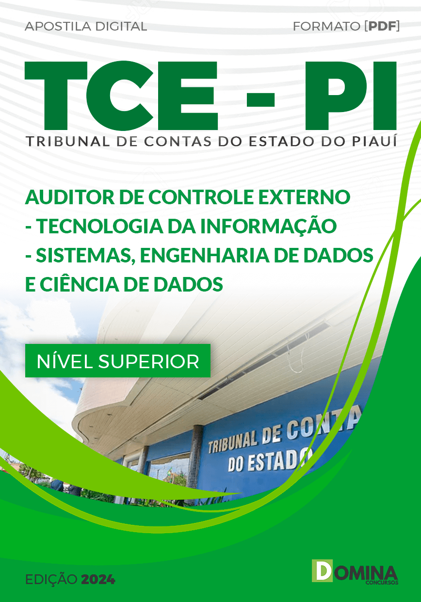 Apostila Auditor Controle Externo Engenharia Dados TCE PI 2024