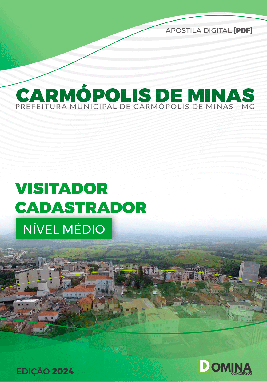 Apostila Visitador Cadastrador Carmópolis de Minas MG 2024