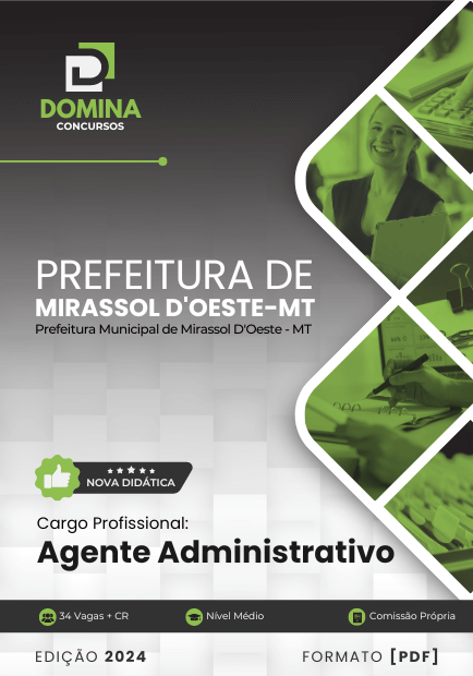 Apostila Agente Administrativo Mirassol D'Oeste MT 2024