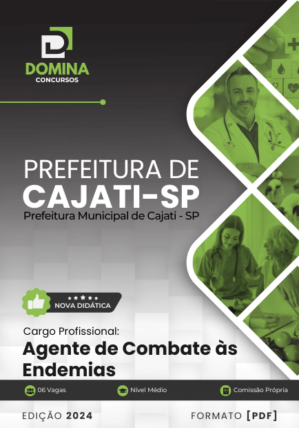 Apostila Agente de Combate às Endemias Cajati SP 2024