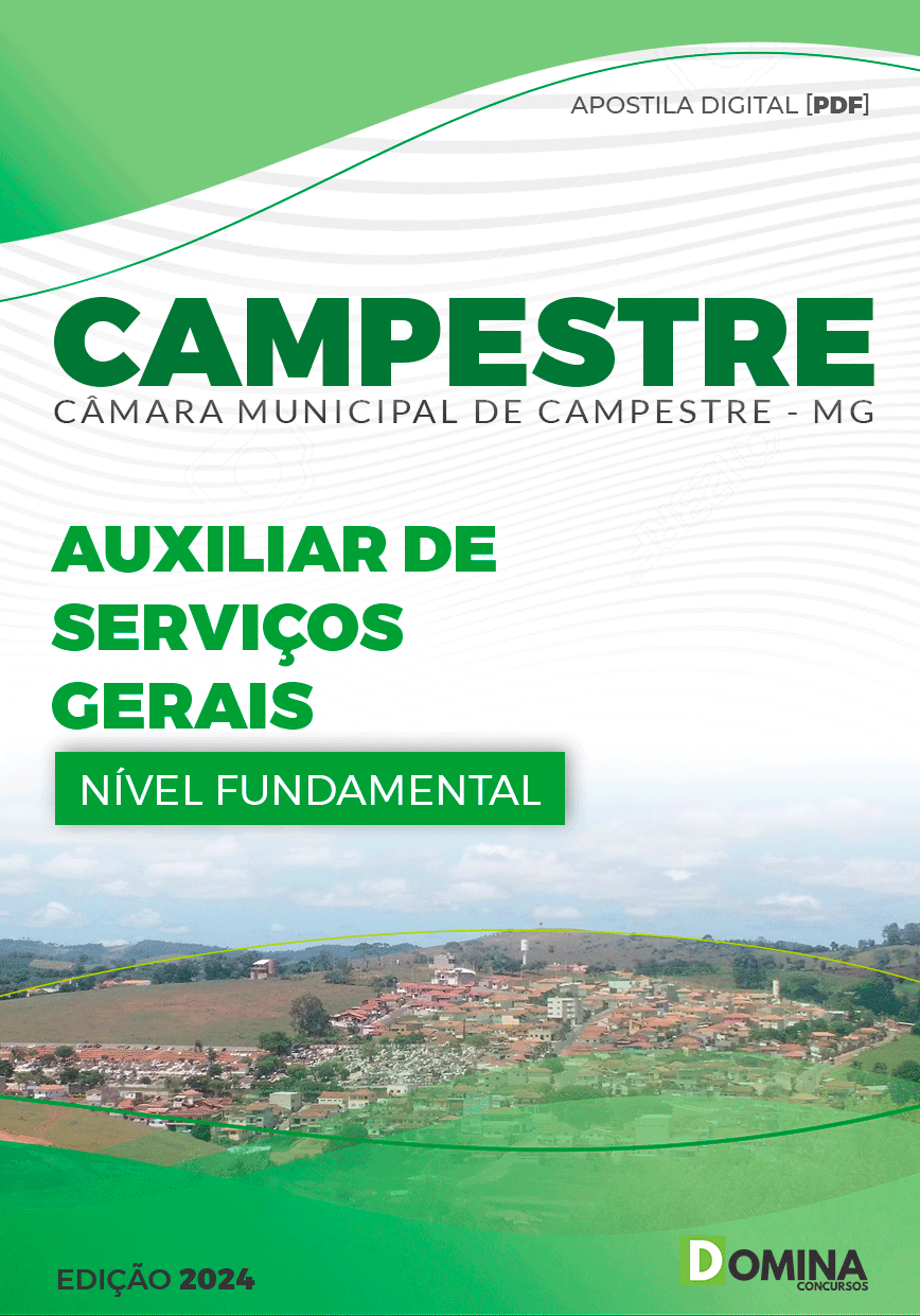 Apostila Câmara de Campestre MG 2024 Auxiliar Serviços Gerais