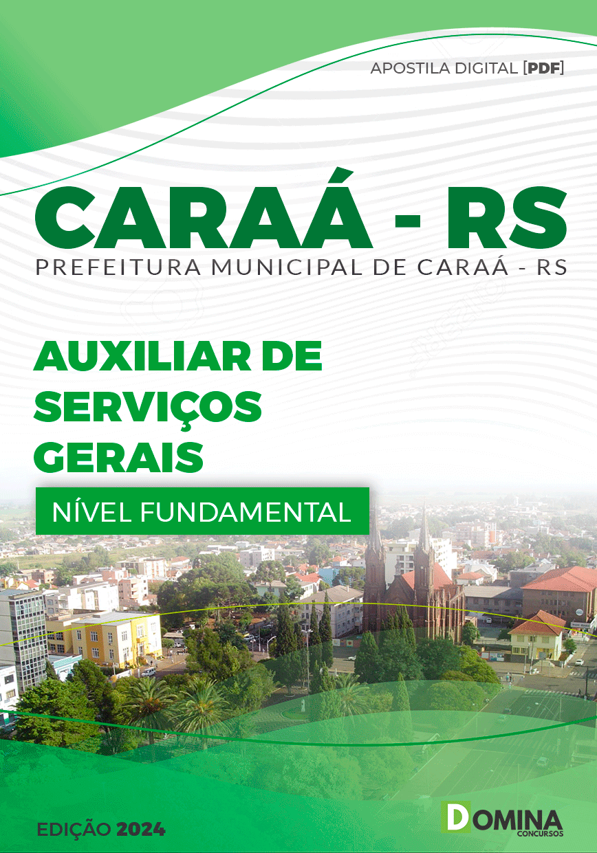 Apostila Auxiliar de Serviços Gerais Caraá RS 2024