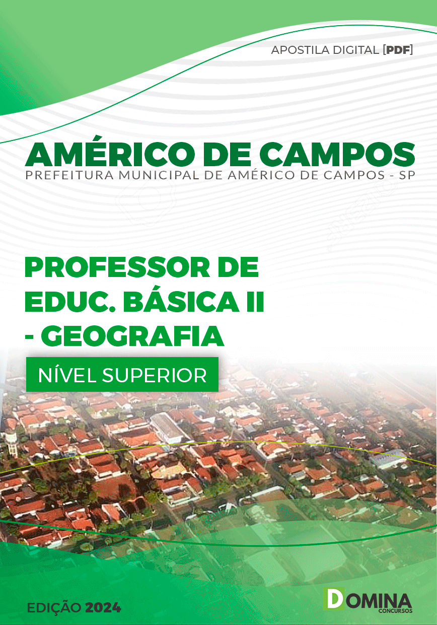 Apostila Professor de Geografia Américo de Campos SP 2024