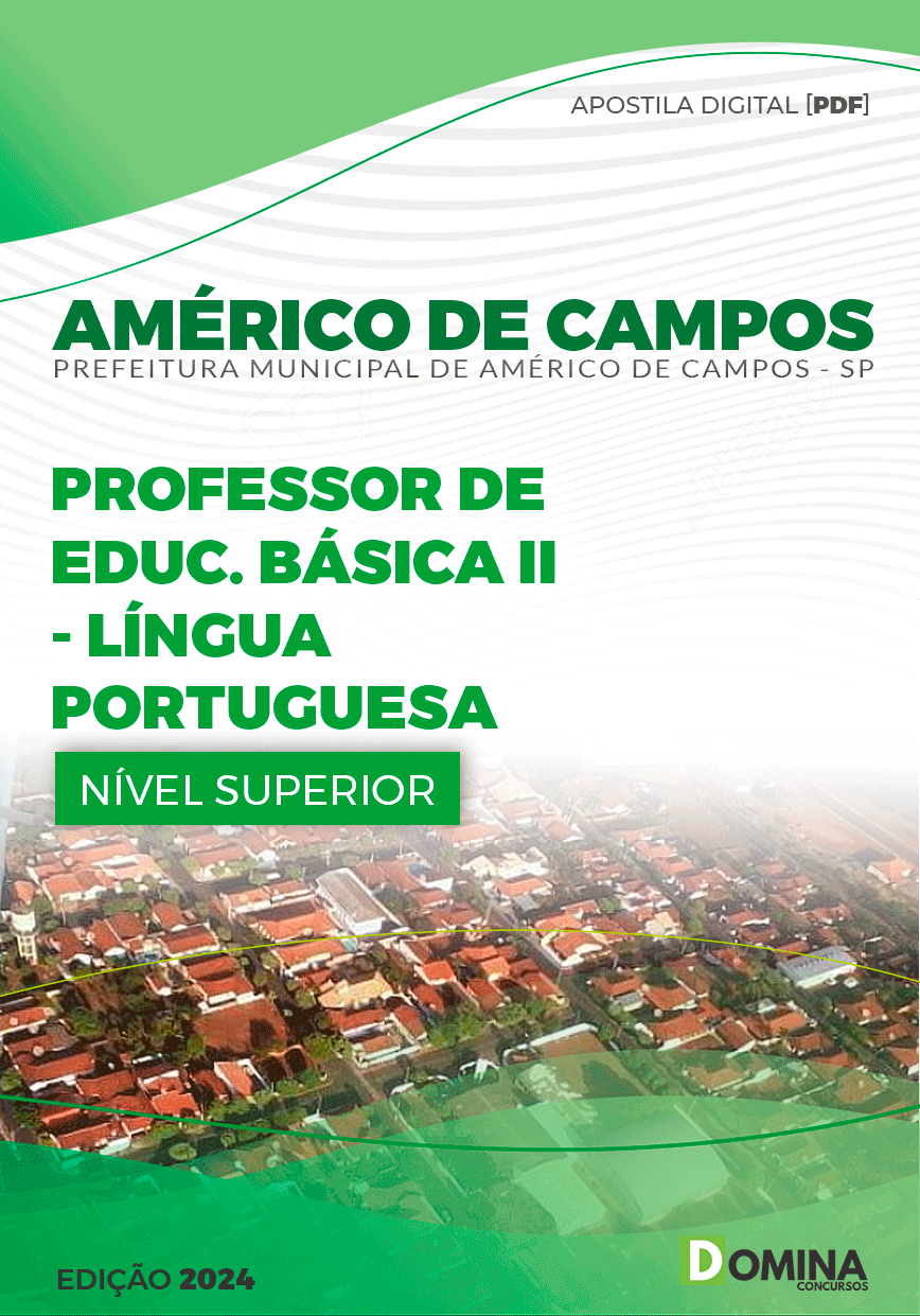 Apostila Professor de Português Américo de Campos SP 2024