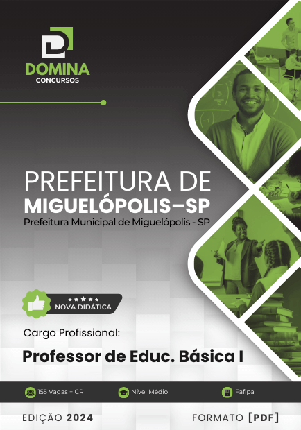 Apostila Professor de Educação Básica Miguelópolis SP 2024