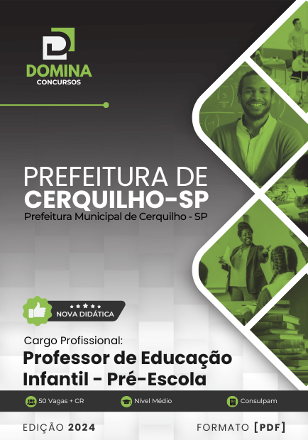 Apostila Professor de Pré-escola Cerquilho SP 2024