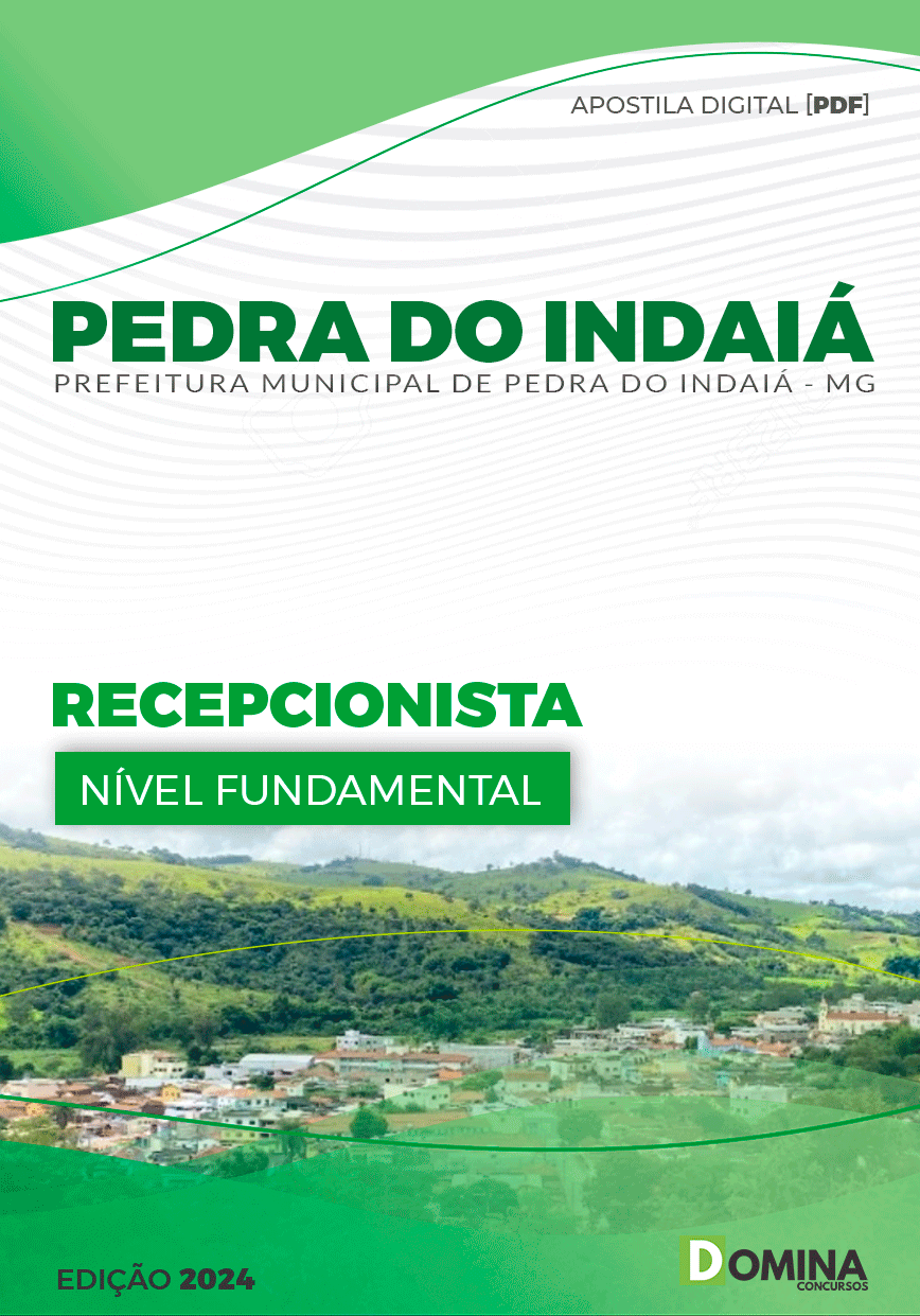 Apostila Recepcionista Pedra do Indaiá MG 2024