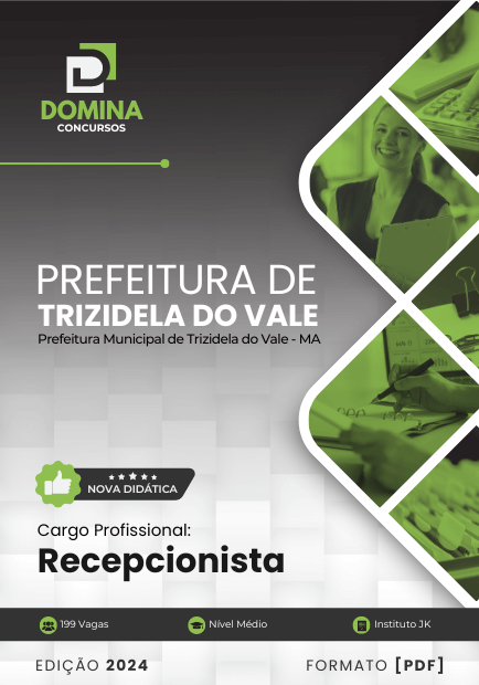 Apostila Recepcionista Trizidela do Vale MA 2024