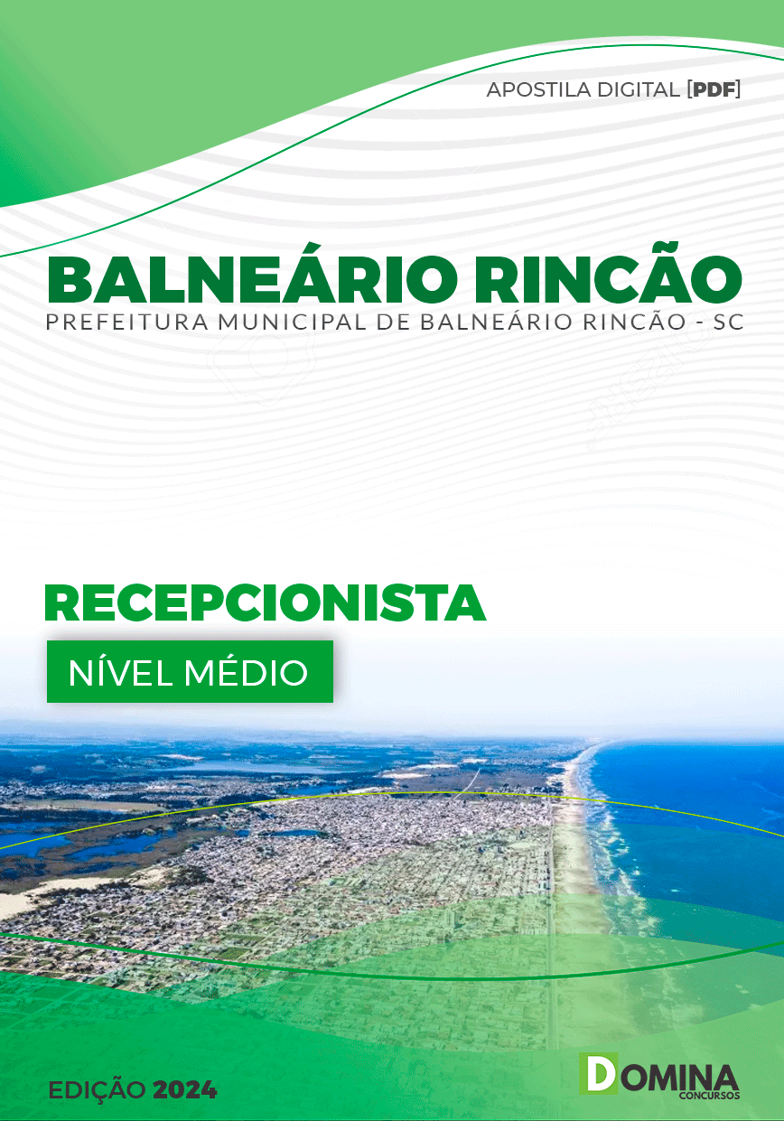 Apostila Recepcionista Balneário Rincão SC 2024