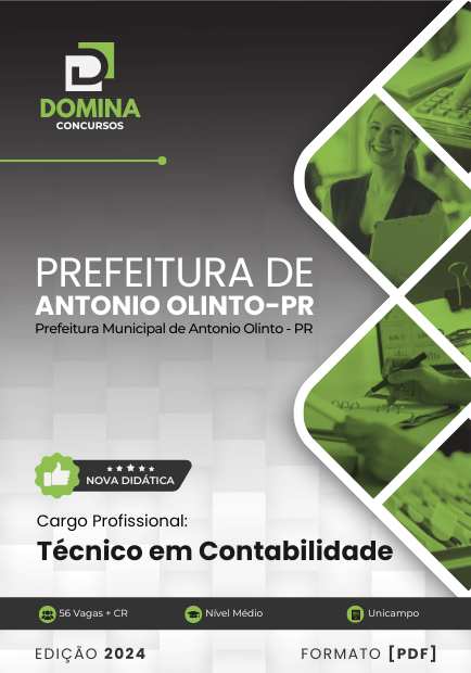 Apostila Técnico em Contabilidade Antônio Olinto PR 2024