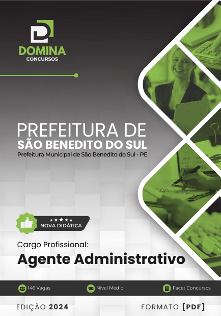 Apostila Agente Administrativo São Benedito do Sul PE 2024