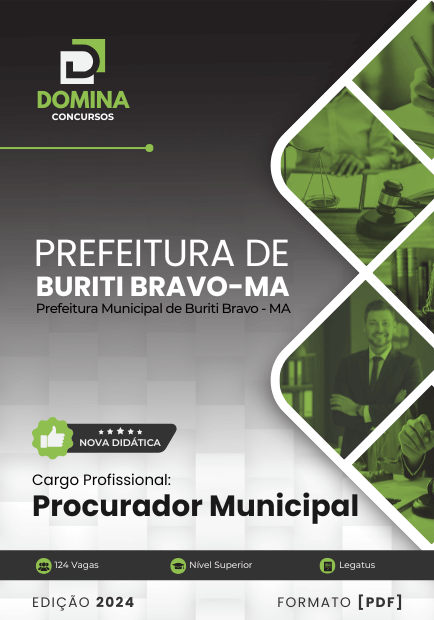 Apostila Procurador Municipal Buriti Bravo MA 2024