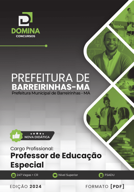 Apostila Professor de Educação Especial Barreirinhas MA 2024