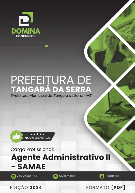 Apostila Agente Administrativo II SAMAE Tangará da Serra MT 2024