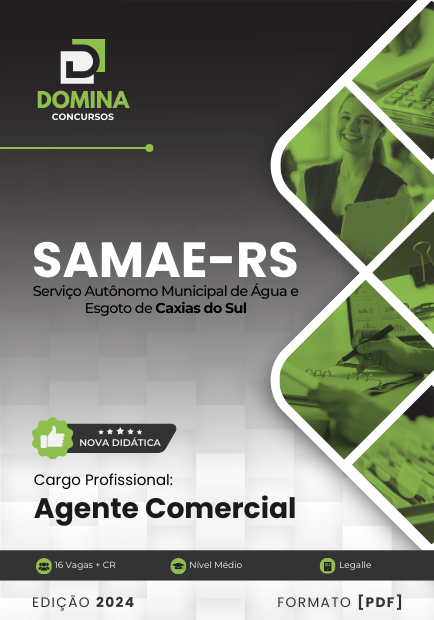 Apostila Agente Comercial SAMAE Caxias do Sul RS 2024