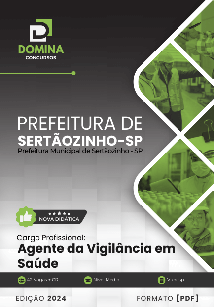 Apostila Agente Vigilância Saúde Sertãozinho SP 2024