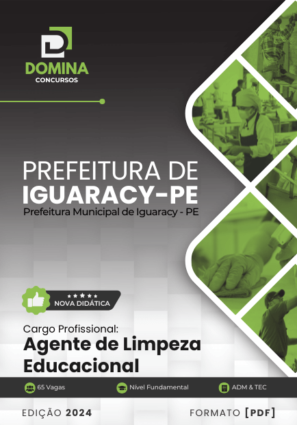 Apostila Agente Limpeza Educacional Iguaracy PE 2024