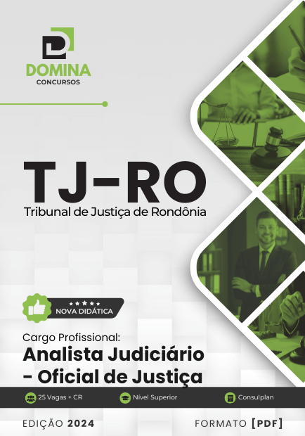 Apostila Analista Judiciário Oficial de Justiça TJ RO 2024