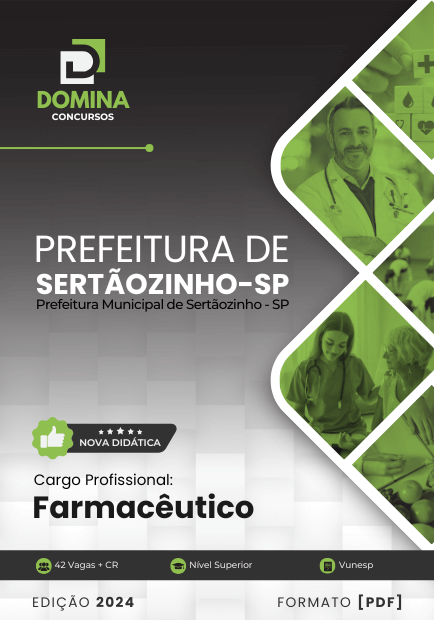 Apostila Concurso Farmacêutico Sertãozinho SP 2024