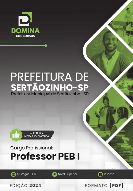 Apostila Professor PEB I Sertãozinho SP 2024