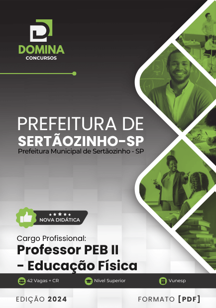 Apostila Professor PEB II Educação Física Sertãozinho SP 2024