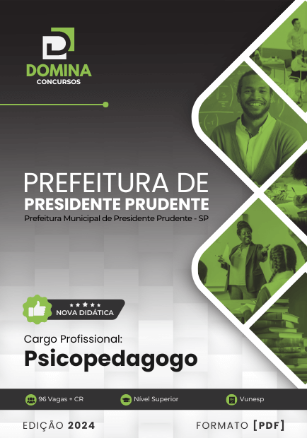 Apostila Psicopedagogo Presidente Prudente SP 2024