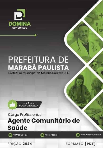 Apostila Agente Comunitário de Saúde Marabá Paulista SP 2024