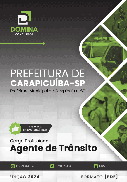Apostila Agente de Trânsito Carapicuíba SP 2024
