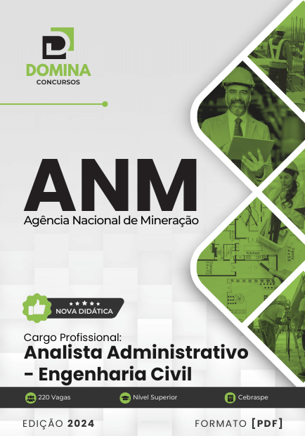 Apostila Analista Administrativo Engenharia Civil ANM 2024