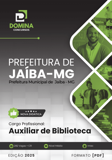 Apostila Auxiliar de Biblioteca Jaíba MG 2025