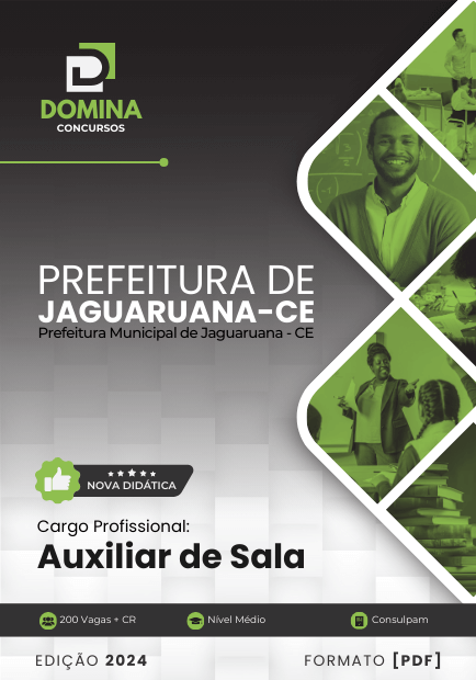 Apostila Auxiliar de Sala Prefeitura Jaguaruana CE 2024