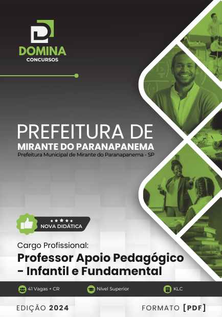 Apostila Professor Apoio Infantil Mirante do Paranapanema SP 2024