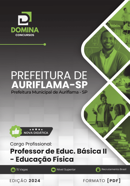 Apostila Professor de Educação Física Auriflama SP 2024