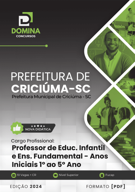 Apostila Professor de Educação Infantil Criciúma SC 2024