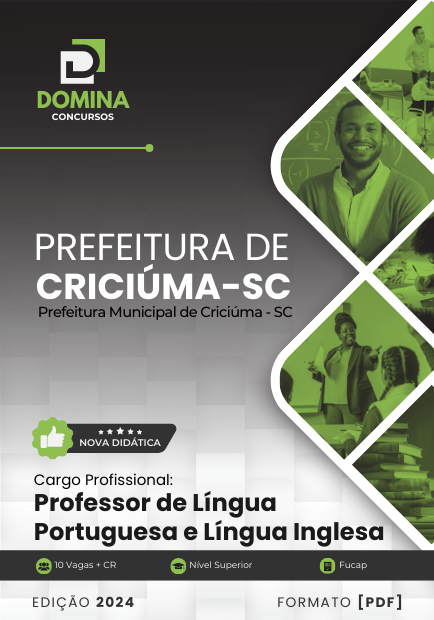 Apostila Professor de Português e Inglês Criciúma SC 2024