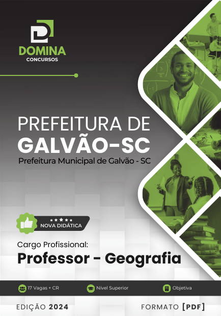 Apostila Professor Geografia Prefeitura de Galvão SC 2025