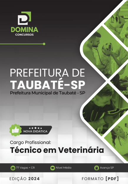 Apostila Técnico em Veterinária Taubaté SP 2024