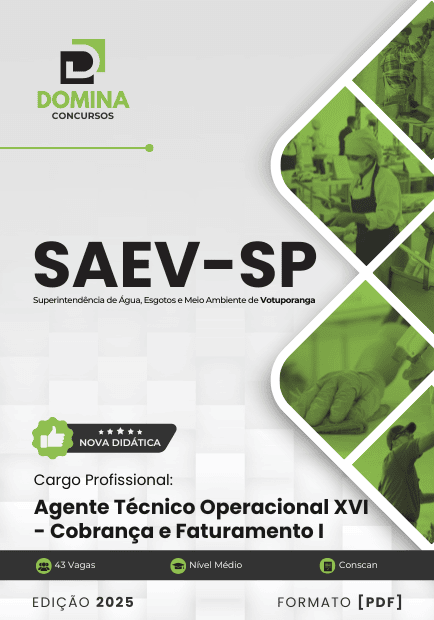 Apostila Técnico Cobrança Faturamento SAEV Votuporanga SP 2025