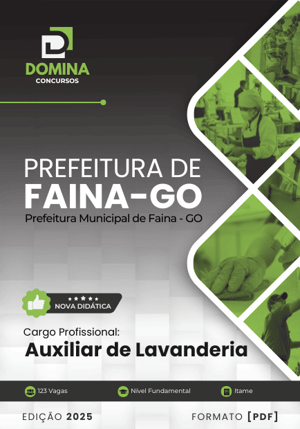 Apostila Auxiliar de Lavanderia Faina GO 2025