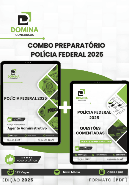 Combo Preparatório Polícia Federal Agente Administrativo 2025