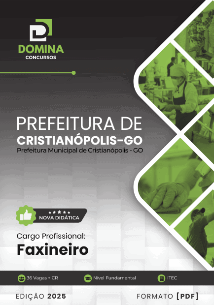 Apostila Faxineiro Cristianópolis GO 2025