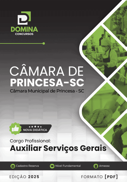 Apostila Auxiliar de Serviços Gerais Câmara Princesa SC 2025