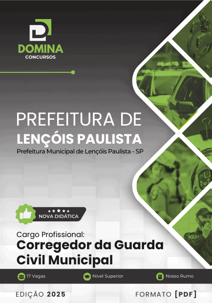 Apostila Corregedor da Guarda Civil Lençóis Paulistas SP 2025