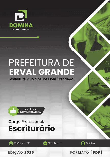 Apostila Escriturário Erval Grande RS 2025