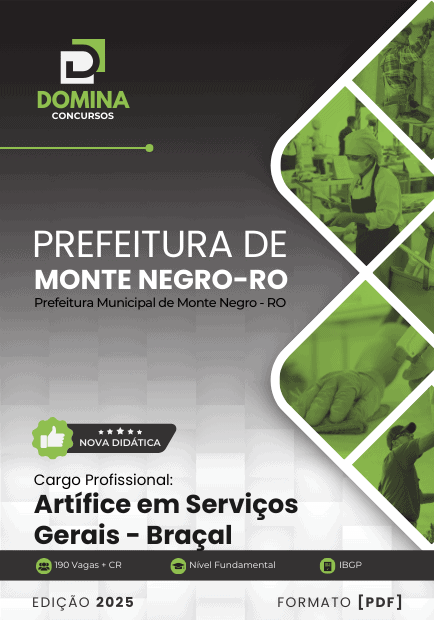 Apostila Artífice em Serviços Gerais Monte Negro RO 2025