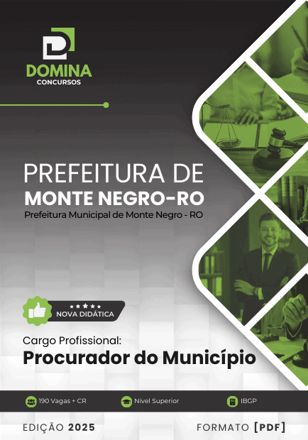 Apostila Procurador Municipal Monte Negro RO 2025