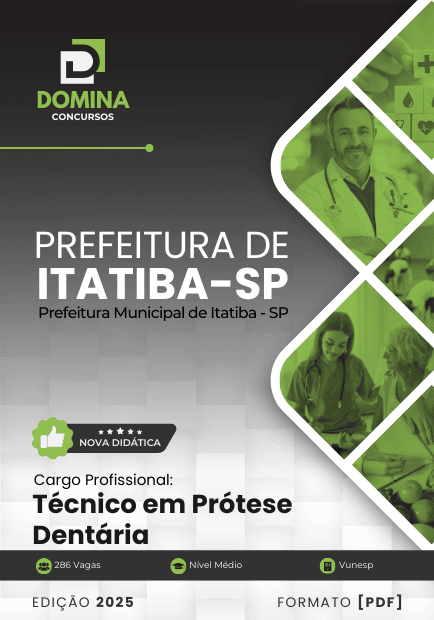 Apostila Técnico em Prótese Dentária Itatiba SP 2025