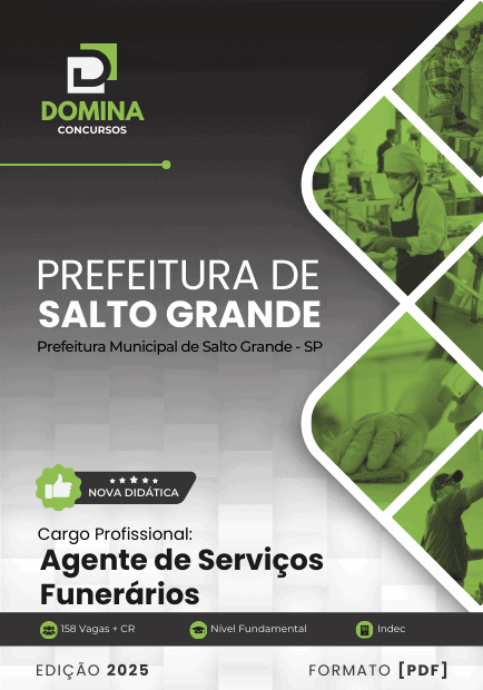 Apostila Agente de Serviços Funerários Salto Grande SP 2025