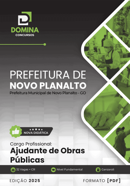 Apostila Ajudante Obras Públicas Novo Planalto GO 2025